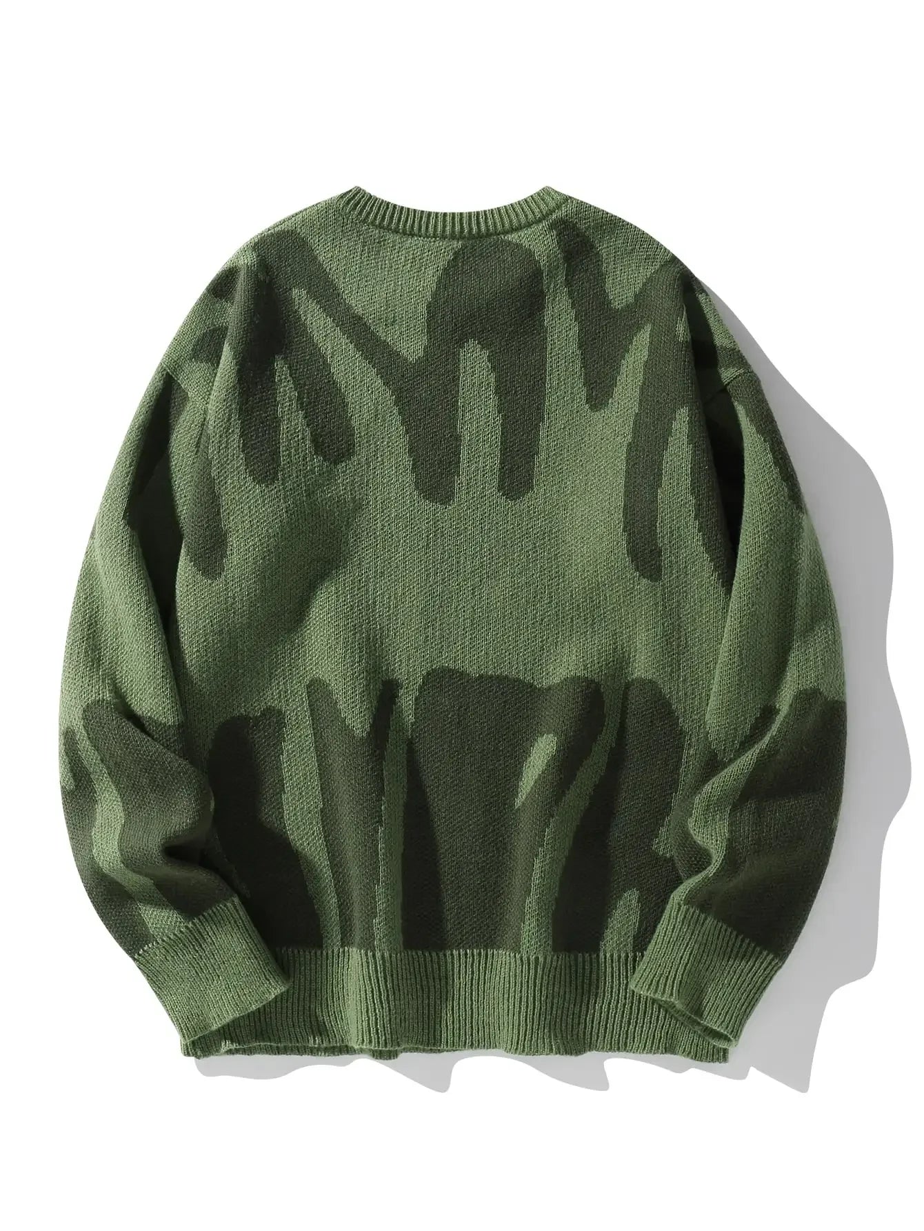 Contrast Jacquard Knit Pullover